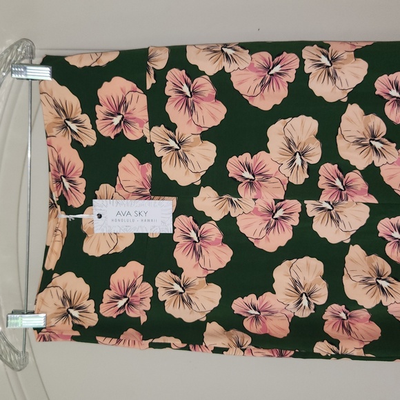 New Ava Sky Skirt Ker Peony Aloha Bloom M Maxi Pencil Hibiscus Fighting Eel Long - Picture 13 of 15